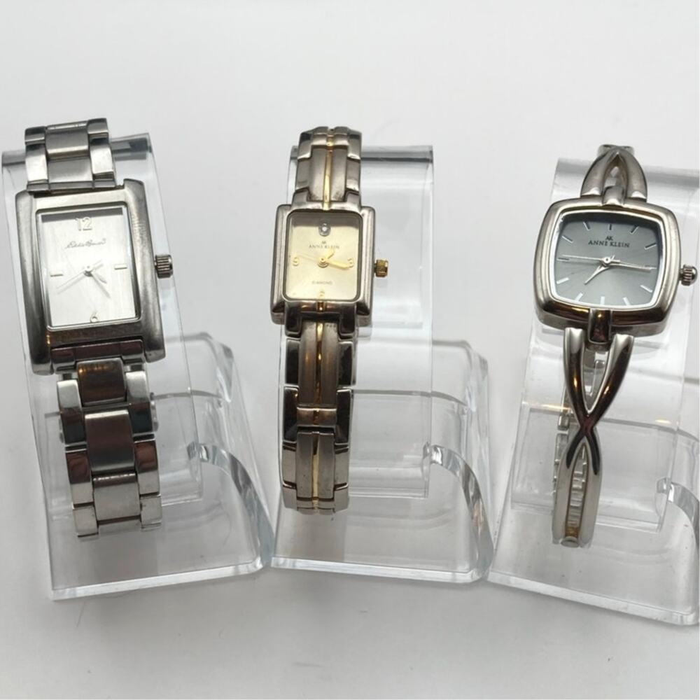 Women's Bracelet Watch Lot (3) - Fresh Battery - Anne Klein Eddie Bauer 6.5" W